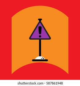 flat vector icon design collection road sign