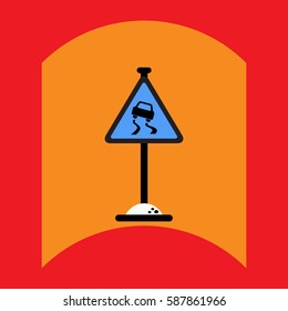 flat vector icon design collection road sign