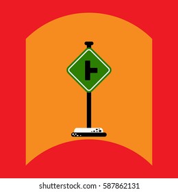 flat vector icon design collection road sign