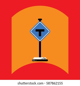 flat vector icon design collection road sign