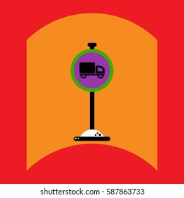 flat vector icon design collection road sign