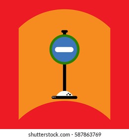 flat vector icon design collection road sign