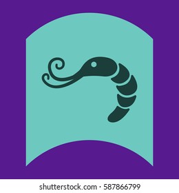 flat vector icon design collection sea shrimp