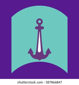 flat vector icon design collection sea anchor