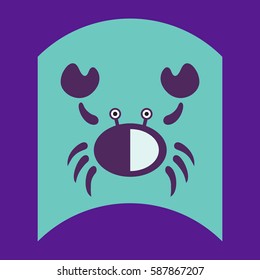 flat vector icon design collection crab silhouette