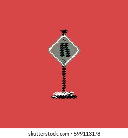 flat vector icon design collection road sign