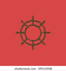 flat vector icon design collection marine wheel