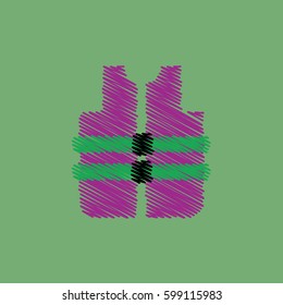 flat vector icon design collection life vest