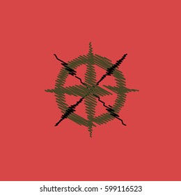 flat vector icon design collection marine wheel