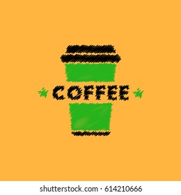  flat vector icon design collection  coffee to go