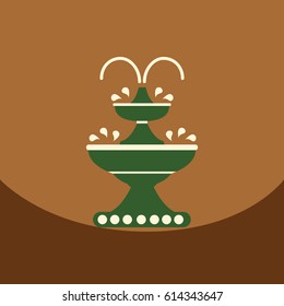 flat vector icon design collection  chocolate fountain