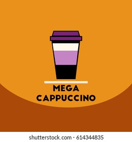 flat vector icon design collection  mega cappuccino