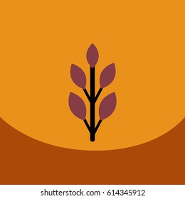 flat vector icon design collection  leaf of tree