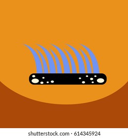 flat vector icon design collection  grass and bush