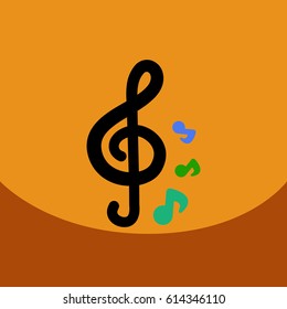 flat vector icon design collection  music note