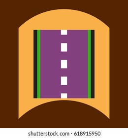 flat vector icon design collection highway silhouette