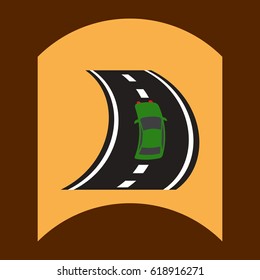 flat vector icon design collection car cornering