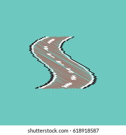 flat vector icon design collection highway silhouette