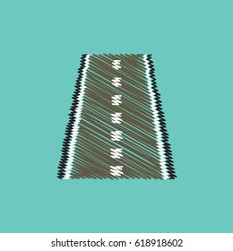 flat vector icon design collection highway silhouette