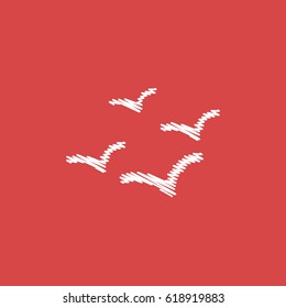 flat vector icon design collection sea gulls