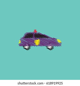 flat vector icon design collection police car