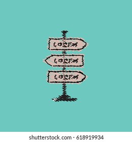 flat vector icon design collection road sign