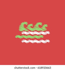 flat vector icon design collection sea waves