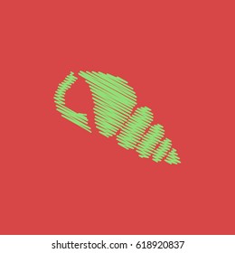flat vector icon design collection marine shell