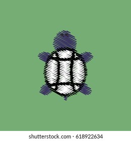 flat vector icon design collection sea turtle