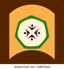 flat vector icon design collection delicious fruit