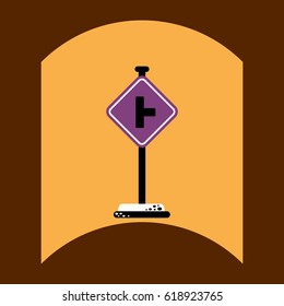 flat vector icon design collection road sign