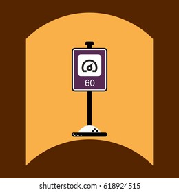 flat vector icon design collection road sign