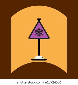 flat vector icon design collection road sign