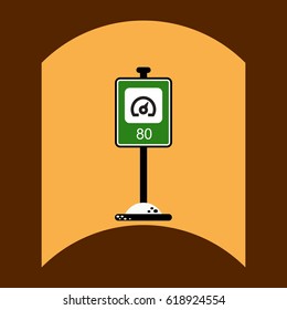 flat vector icon design collection road sign