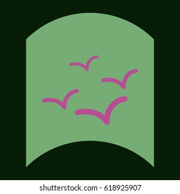 flat vector icon design collection sea gulls