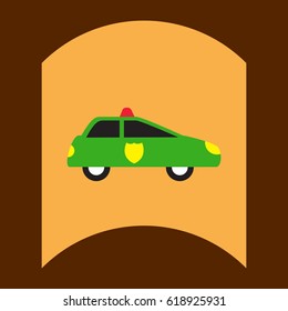 flat vector icon design collection police car