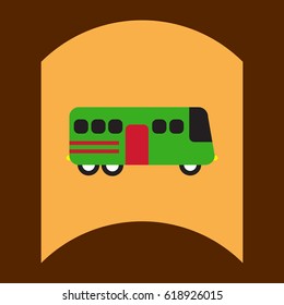 flat vector icon design collection bus silhouette
