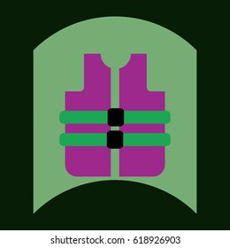flat vector icon design collection life vest