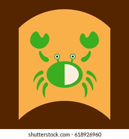 flat vector icon design collection crab silhouette