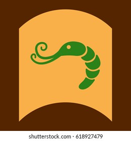 flat vector icon design collection sea shrimp