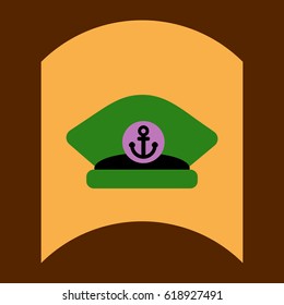 flat vector icon design collection sea cap