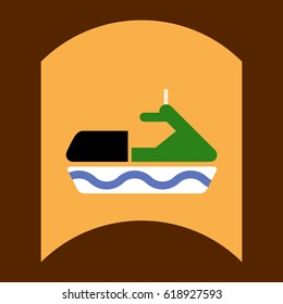 flat vector icon design collection water bike