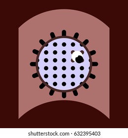 flat vector icon design collection naval mine