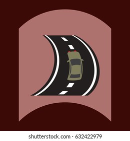 flat vector icon design collection car cornering