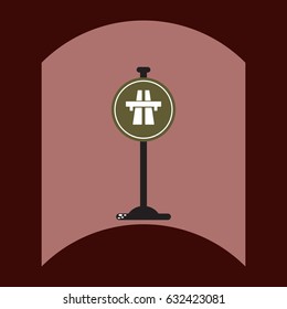 flat vector icon design collection road sign