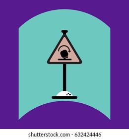 flat vector icon design collection road sign
