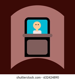 flat vector icon design collection man silhouette in stall