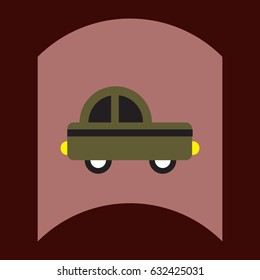 flat vector icon design collection car silhouette