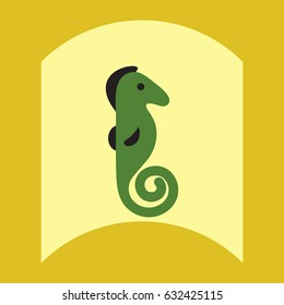 flat vector icon design collection silhouette of sea horse