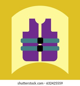 flat vector icon design collection life vest